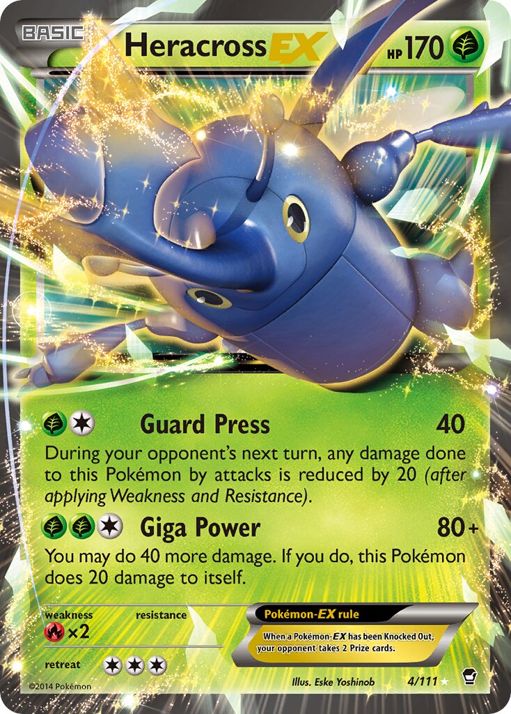 Heracross-EX 004/114 — Furious Fists (English Pokémon TCG card)