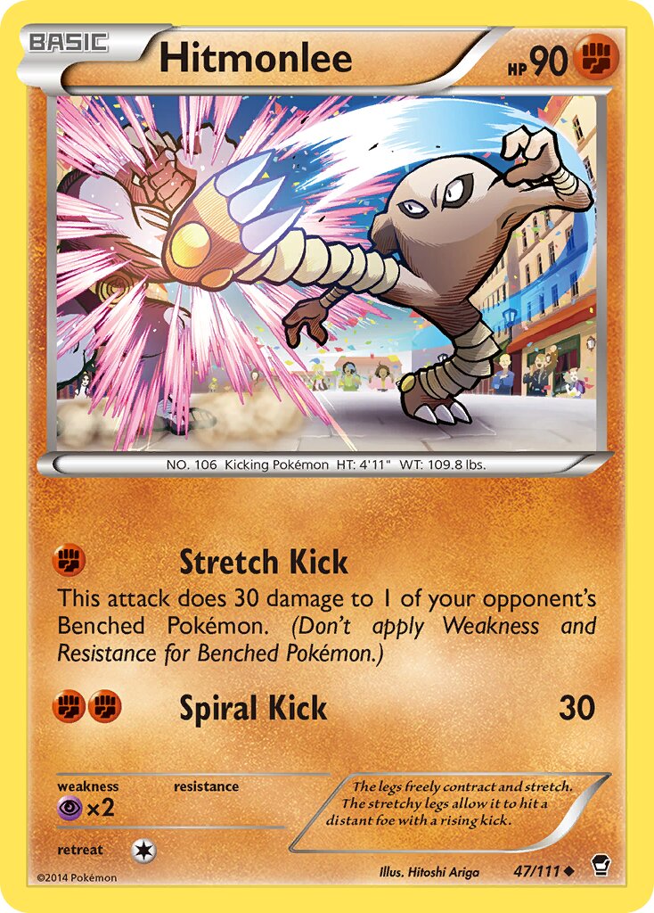 Hitmonlee 047/114 — Furious Fists (English Pokémon TCG card)