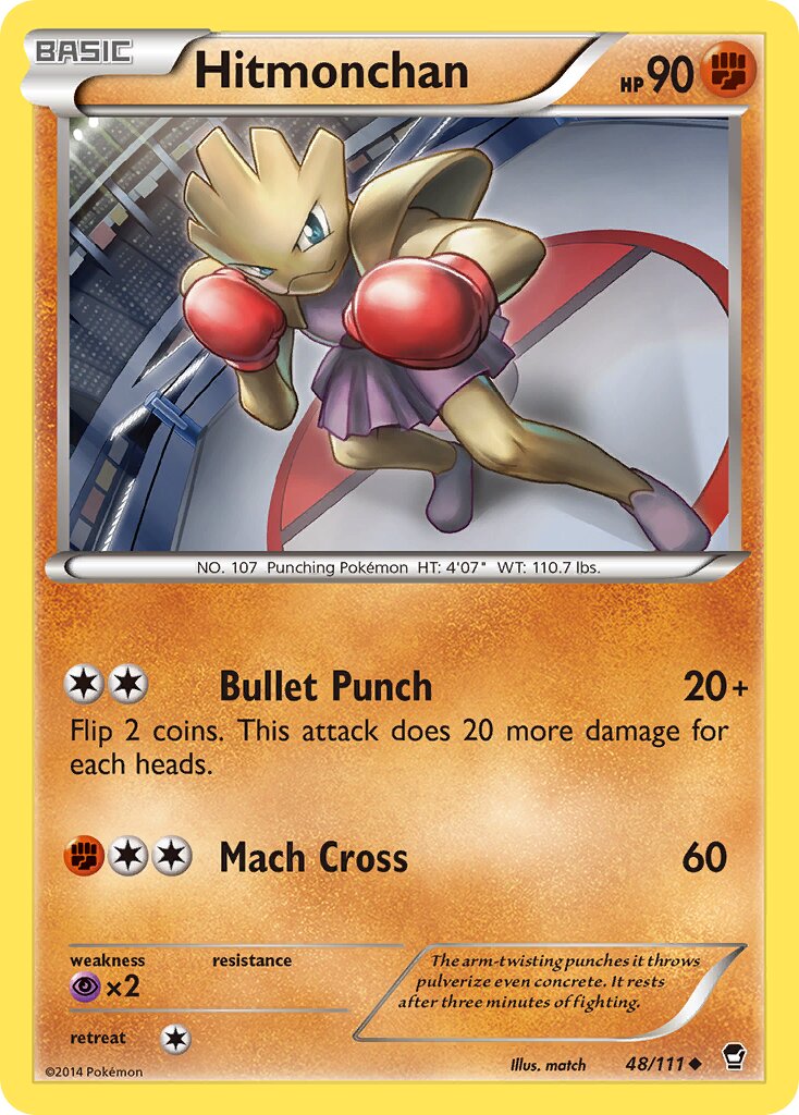 Hitmonchan 048/114 — Furious Fists (English Pokémon TCG card)