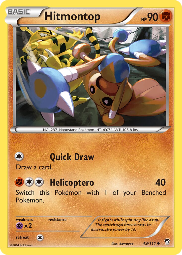 Hitmontop 049/114 — Furious Fists (English Pokémon TCG card)