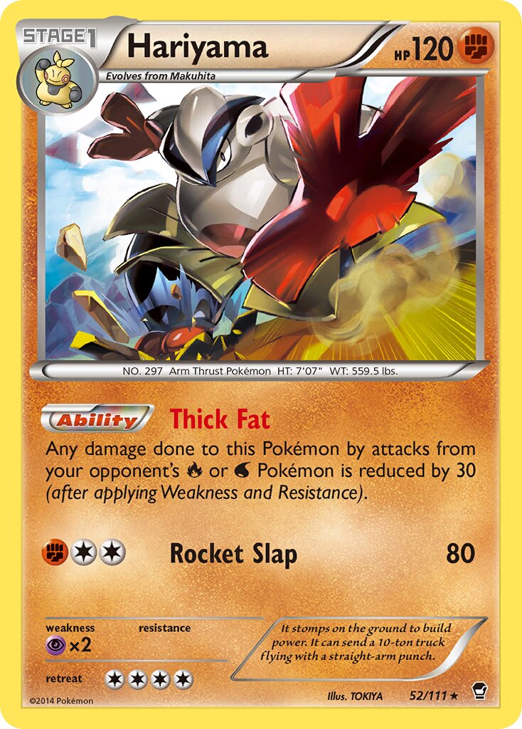 Hariyama 052/114 — Furious Fists (English Pokémon TCG card)