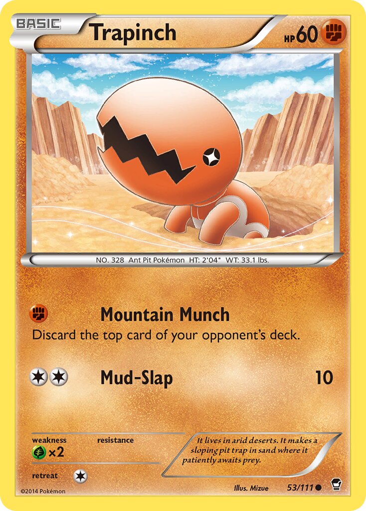 Trapinch 053/114 — Furious Fists (English Pokémon TCG card)
