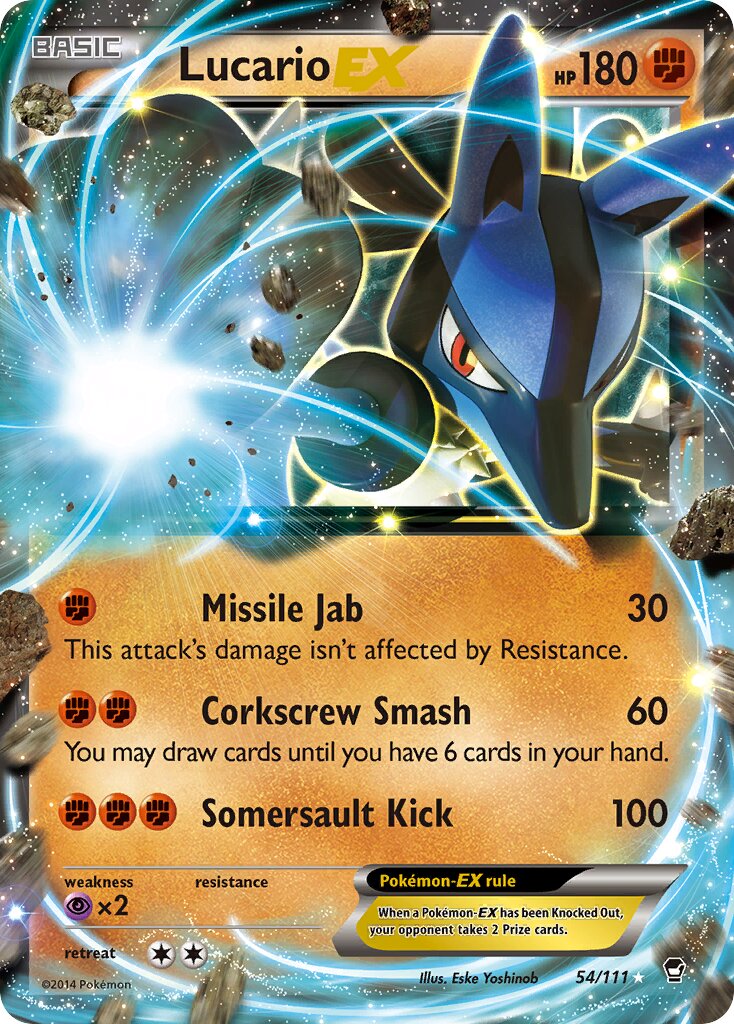 Lucario-EX 054/114 — Furious Fists (English Pokémon TCG card)