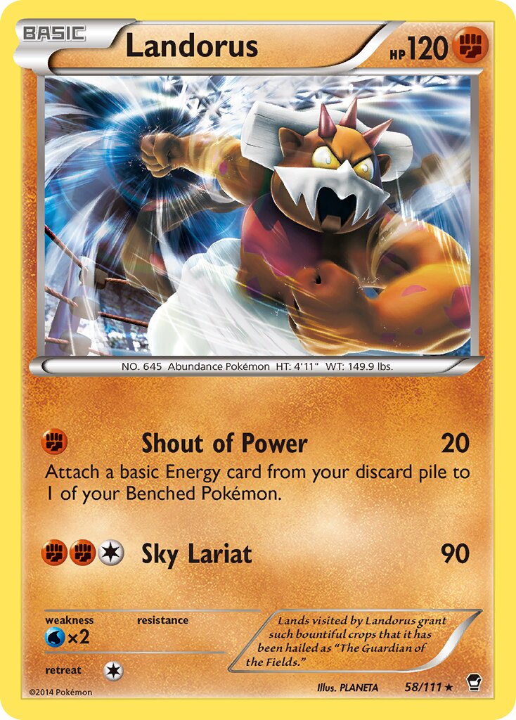 Landorus 058/114 — Furious Fists (English Pokémon TCG card)