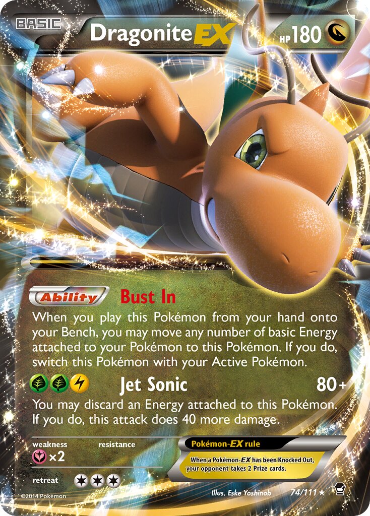 Dragonite-EX 074/114 — Furious Fists (English Pokémon TCG card)