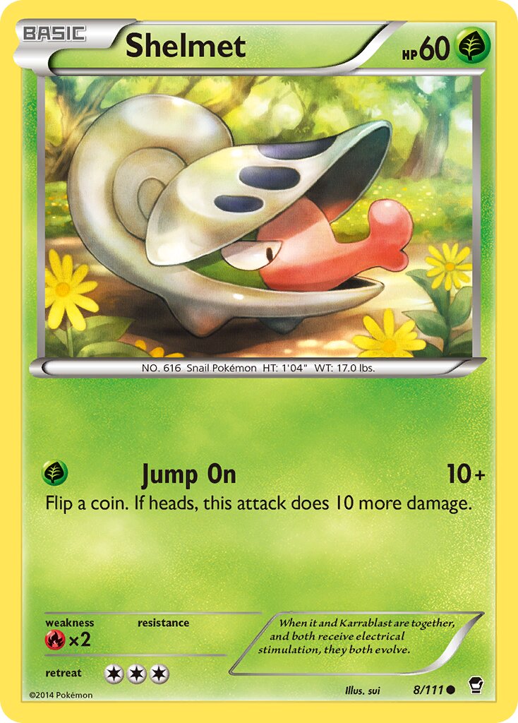 Shelmet 008/114 — Furious Fists (English Pokémon TCG card)