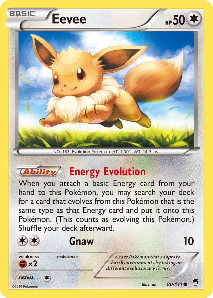 Eevee 080/114 — Furious Fists (English Pokémon TCG card)