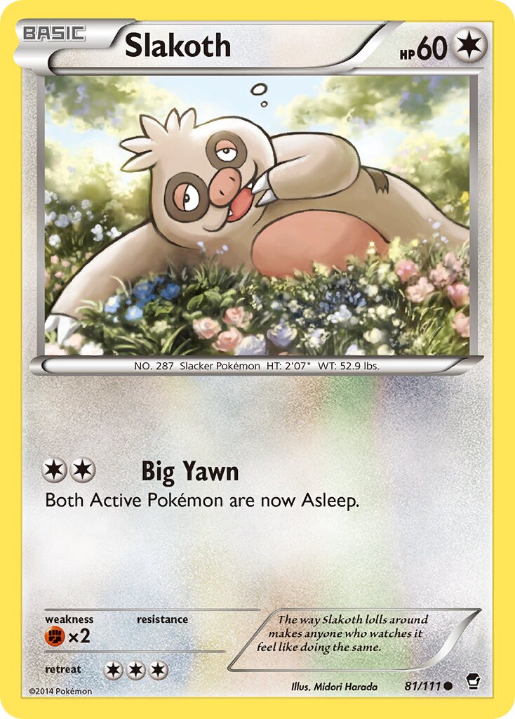 Slakoth 081/114 — Furious Fists (English Pokémon TCG card)