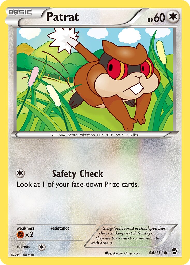 Patrat 084/114 — Furious Fists (English Pokémon TCG card)