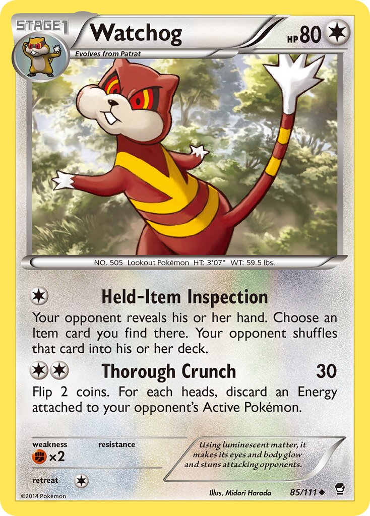 Watchog 085/114 — Furious Fists (English Pokémon TCG card)