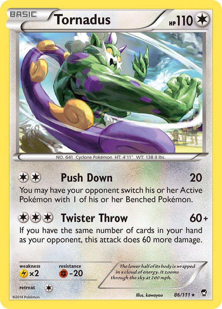 Tornadus 086/114 — Furious Fists (English Pokémon TCG card)