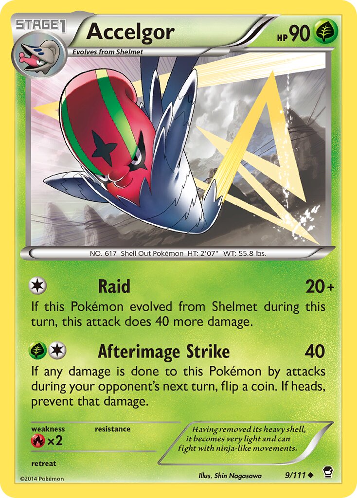 Accelgor 009/114 — Furious Fists (English Pokémon TCG card)