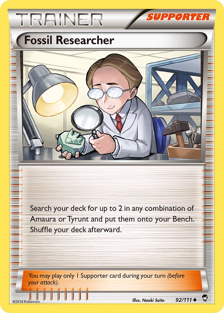 Fossil Researcher 092/114 — Furious Fists (English Pokémon TCG card)
