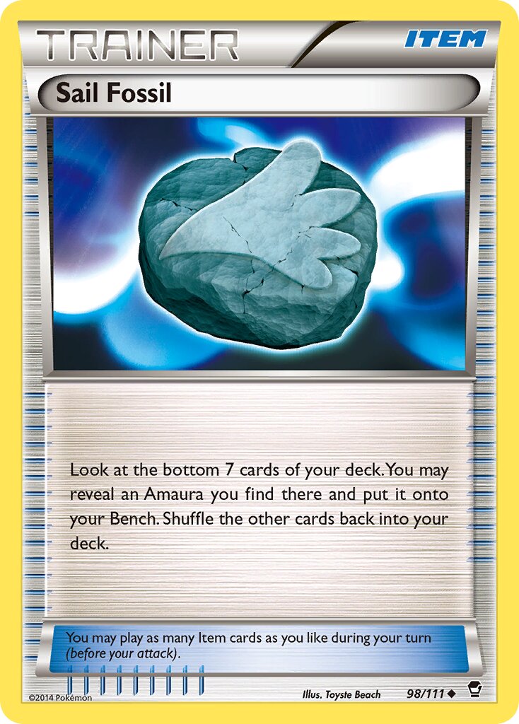 Sail Fossil 098/114 — Furious Fists (English Pokémon TCG card)