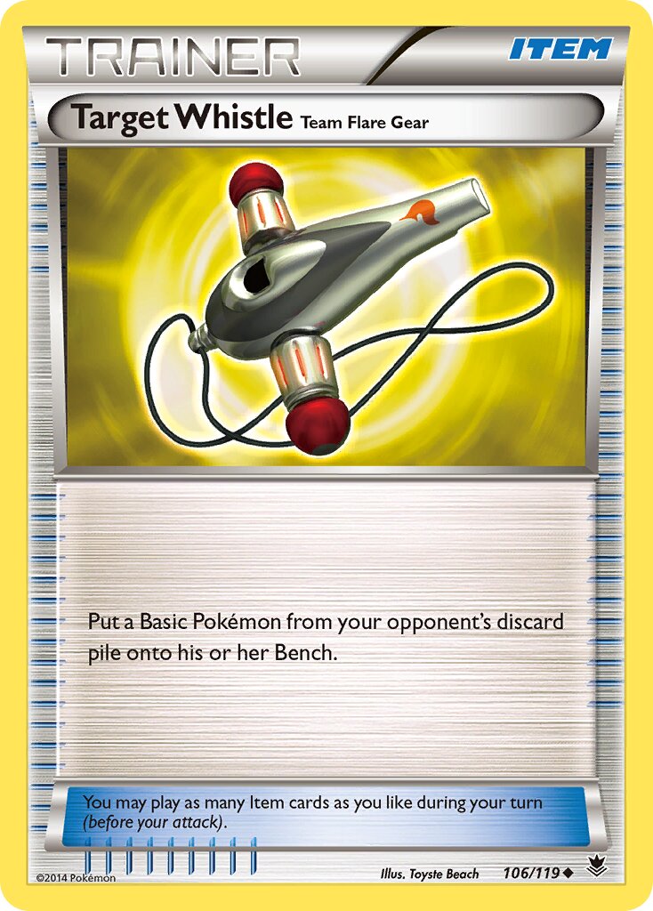 Target Whistle 106/124 — Phantom Forces (English Pokémon TCG card)