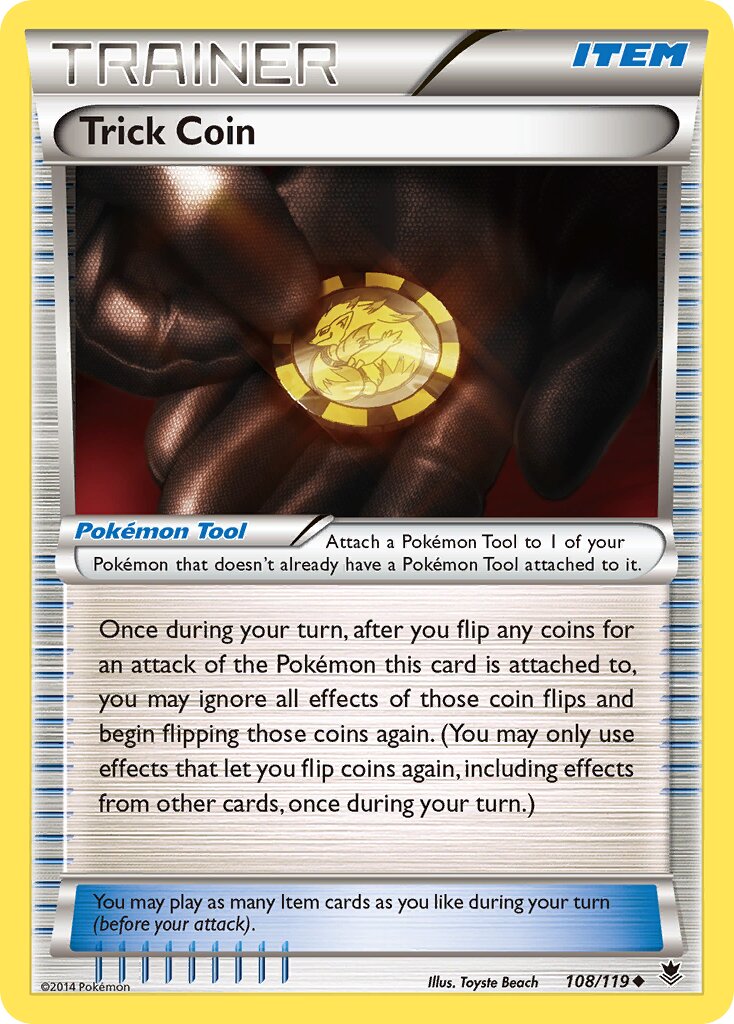 Trick Coin 108/124 — Phantom Forces (English Pokémon TCG card)