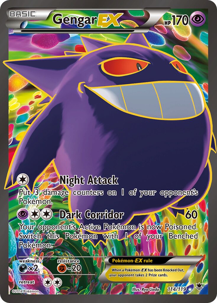 Gengar-EX 114/124 — Phantom Forces (English Pokémon TCG card)