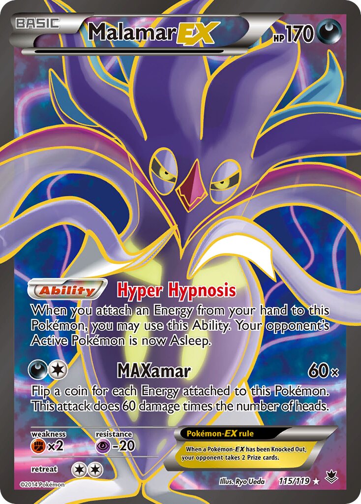 Malamar-EX 115/124 — Phantom Forces (English Pokémon TCG card)