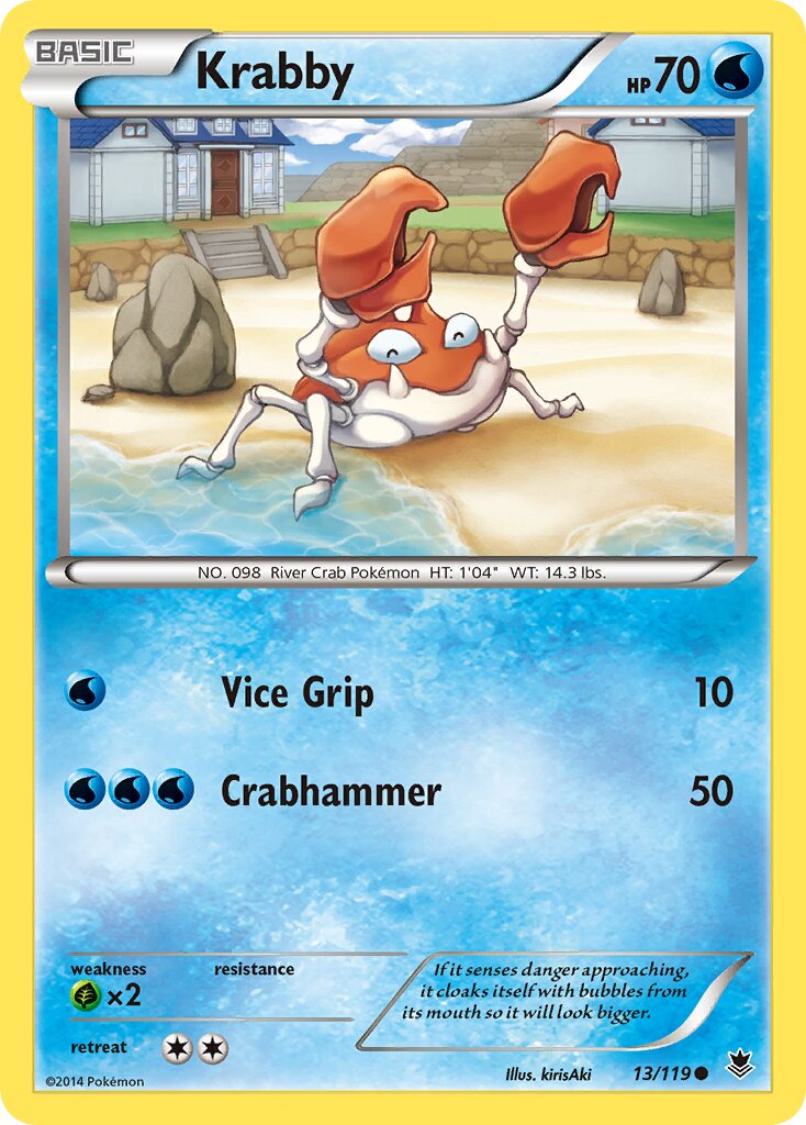 Krabby 013/124 — Phantom Forces (English Pokémon TCG card)