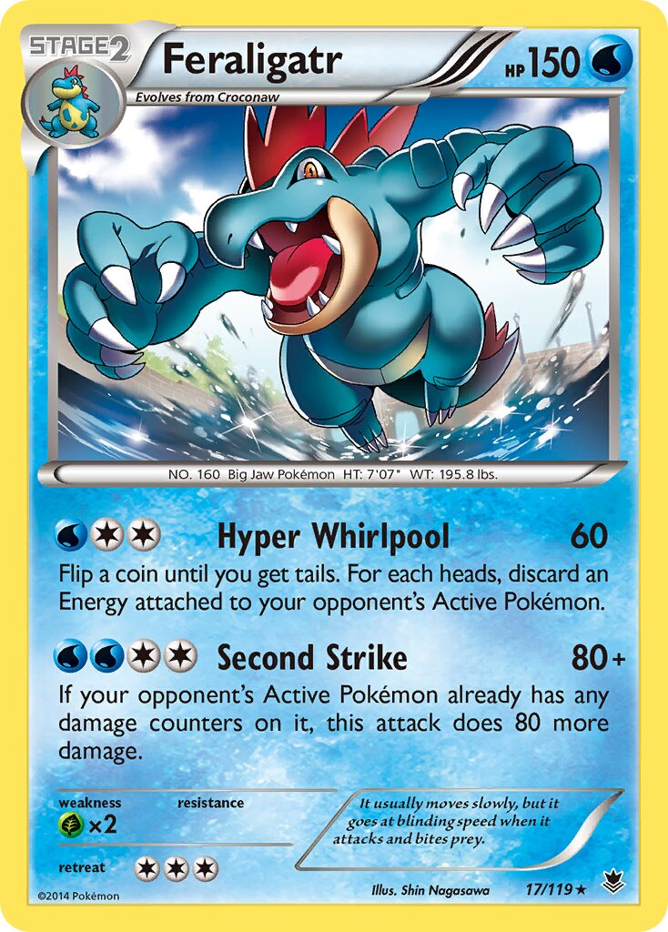 Feraligatr 017/124 — Phantom Forces (English Pokémon TCG card)