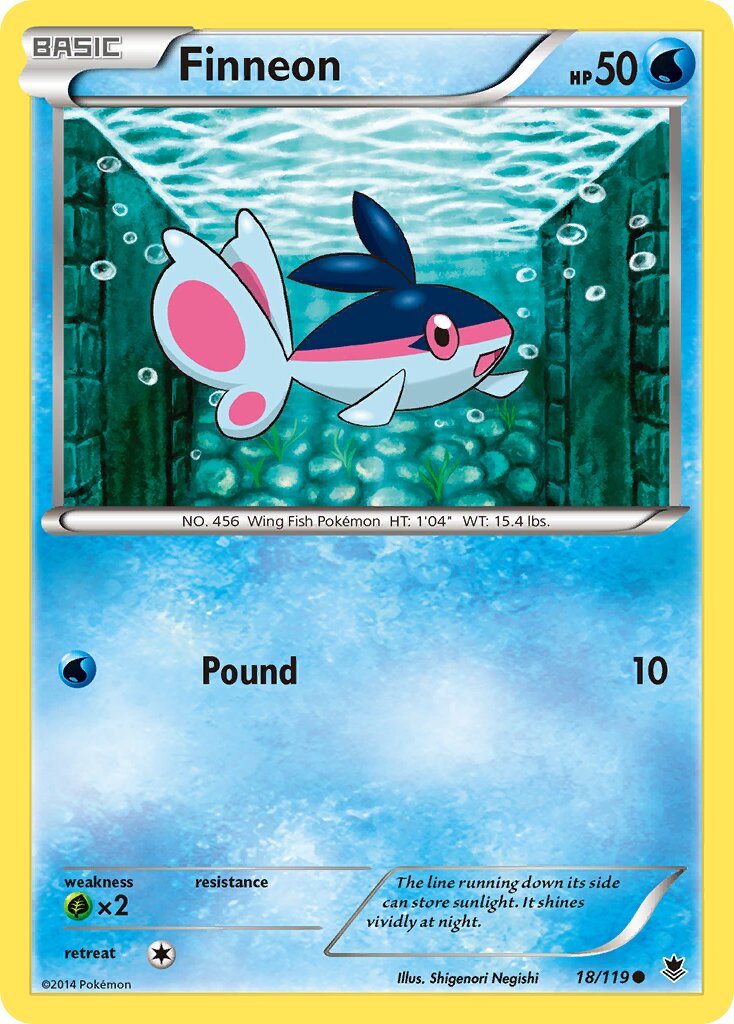 Finneon 018/124 — Phantom Forces (English Pokémon TCG card)