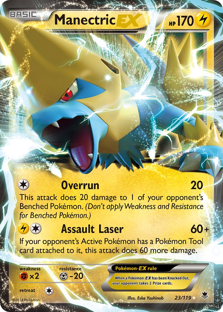 Manectric-EX 023/124 — Phantom Forces (English Pokémon TCG card)