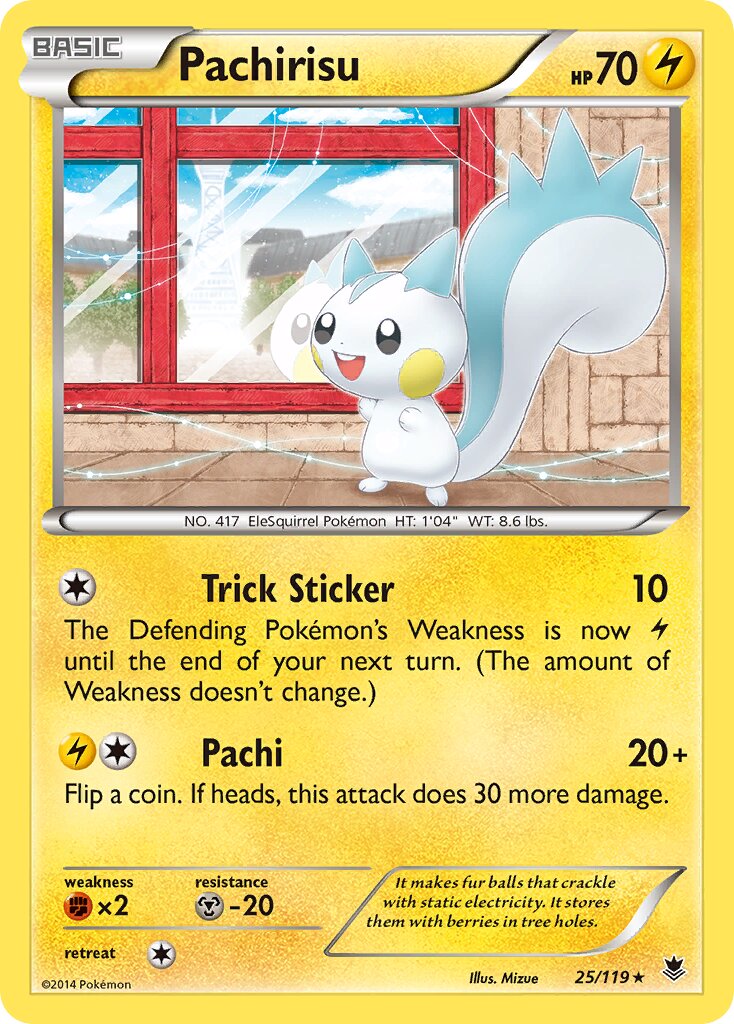Pachirisu 025/124 — Phantom Forces (English Pokémon TCG card)
