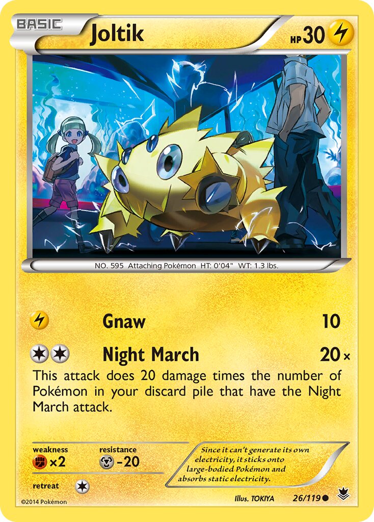 Joltik 026/124 — Phantom Forces (English Pokémon TCG card)