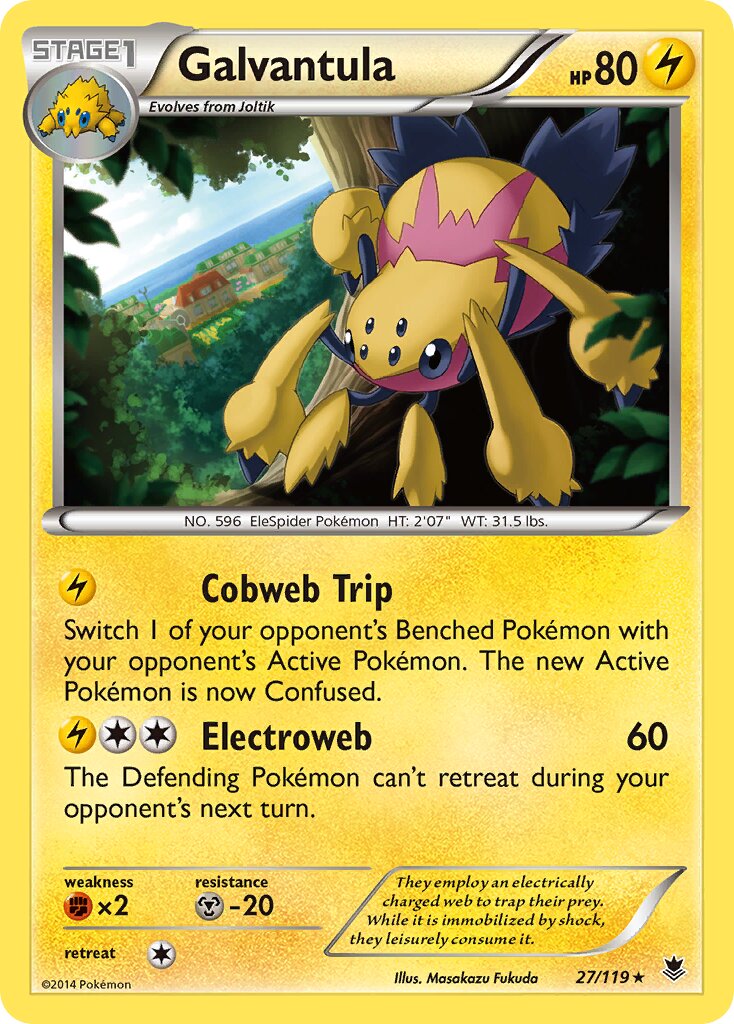 Galvantula 027/124 — Phantom Forces (English Pokémon TCG card)
