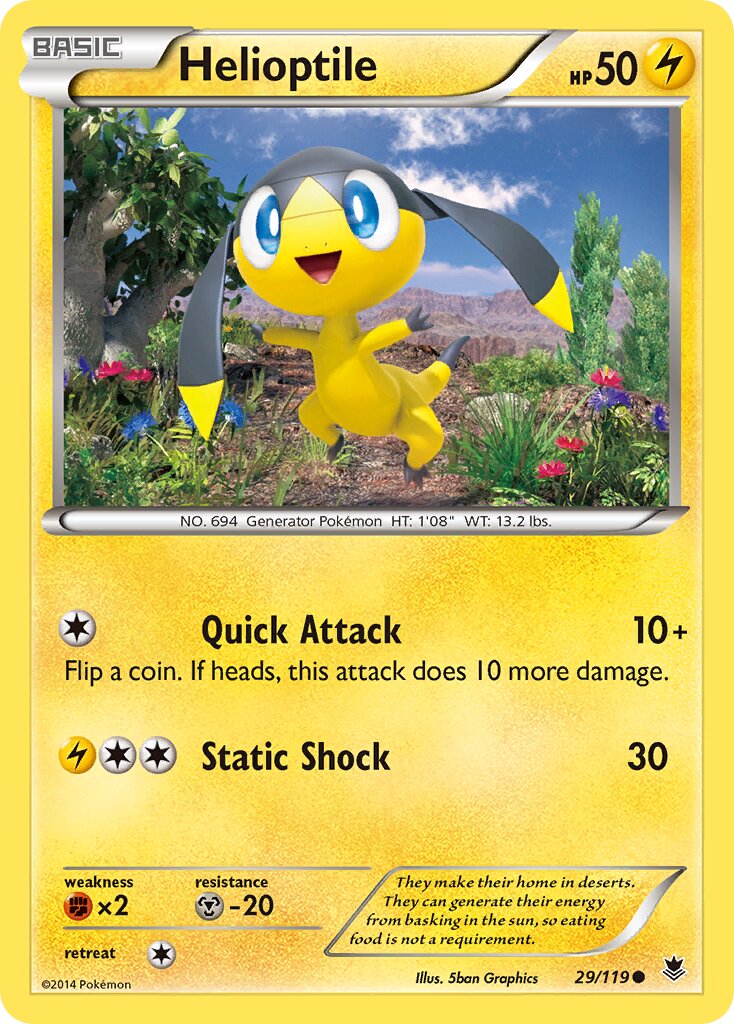 Helioptile 029/124 — Phantom Forces (English Pokémon TCG card)