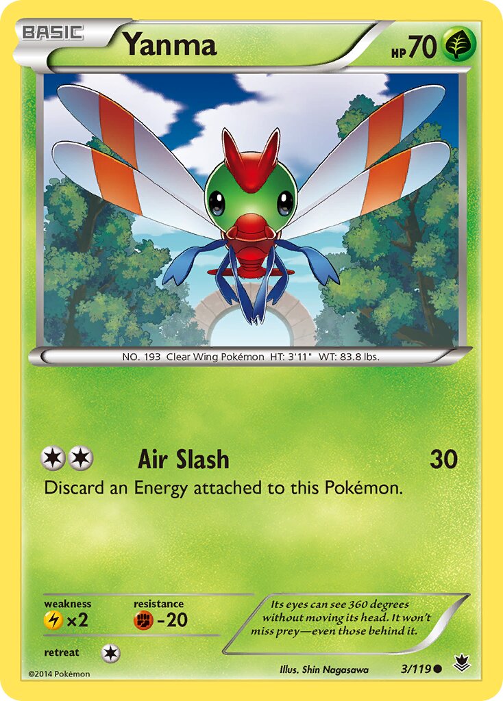 Yanma 003/124 — Phantom Forces (English Pokémon TCG card)