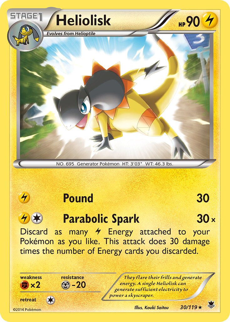 Heliolisk 030/124 — Phantom Forces (English Pokémon TCG card)