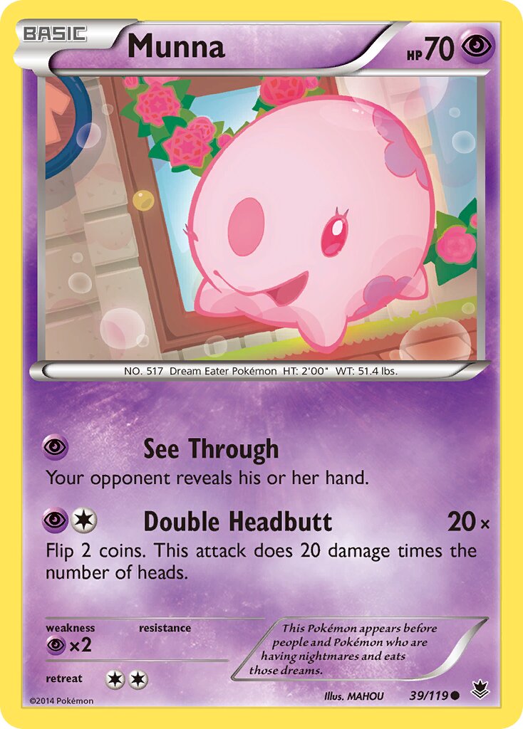 Munna 039/124 — Phantom Forces (English Pokémon TCG card)