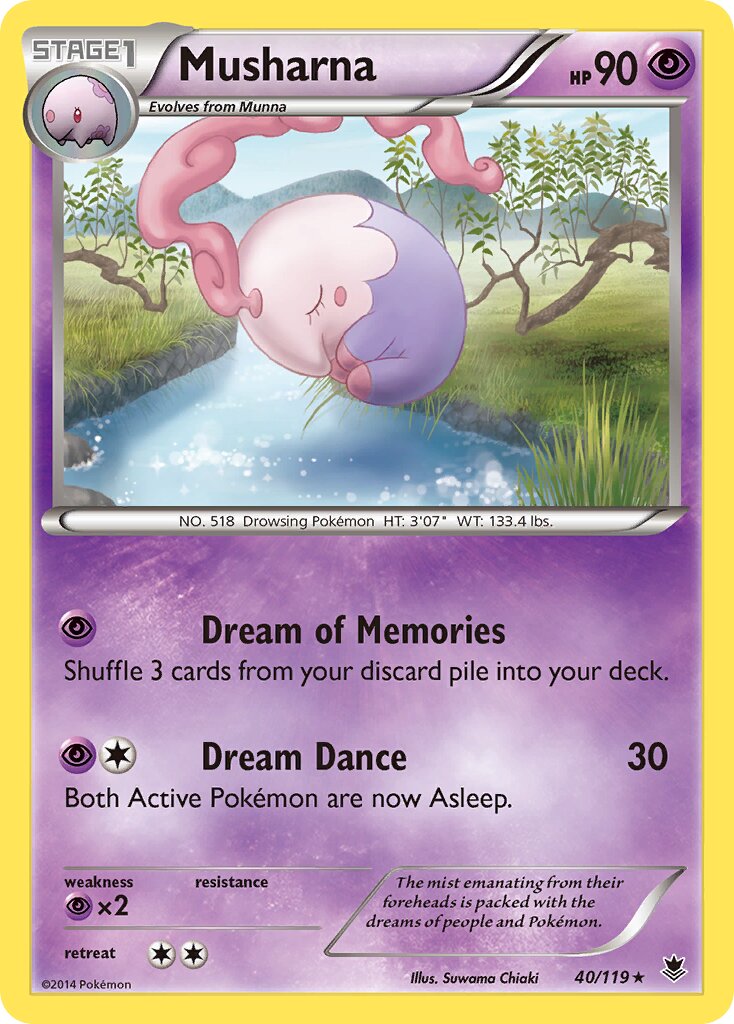 Musharna 040/124 — Phantom Forces (English Pokémon TCG card)