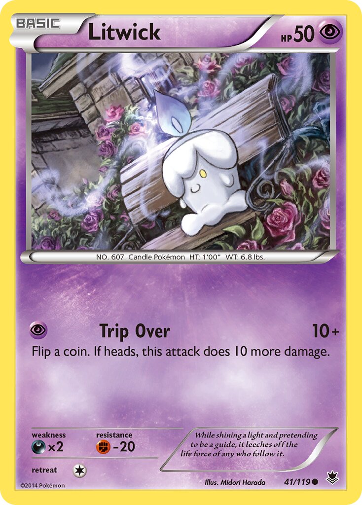 Litwick 041/124 — Phantom Forces (English Pokémon TCG card)