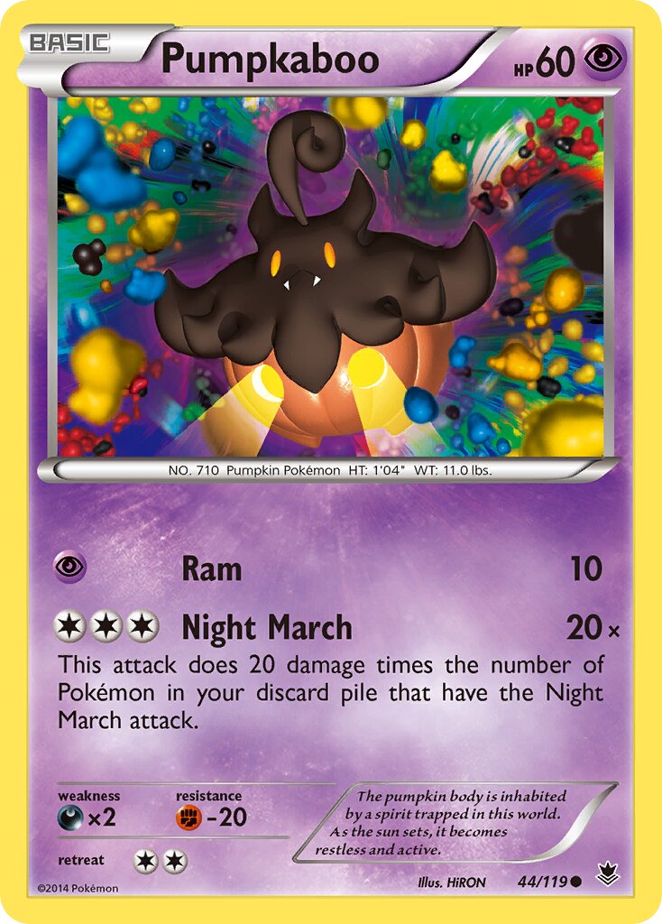 Pumpkaboo 044/124 — Phantom Forces (English Pokémon TCG card)