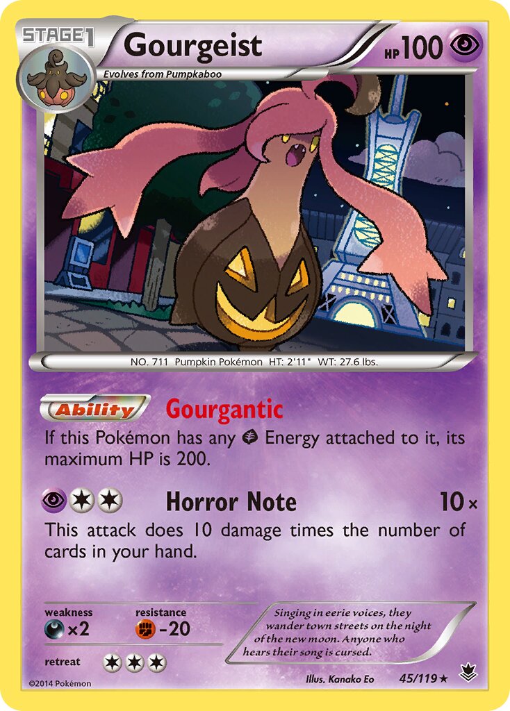 Gourgeist 045/124 — Phantom Forces (English Pokémon TCG card)