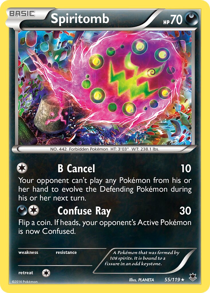 Spiritomb 055/124 — Phantom Forces (English Pokémon TCG card)