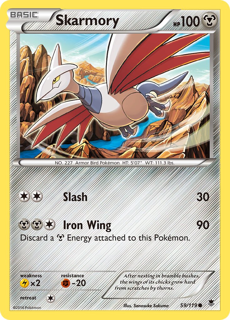 Skarmory 059/124 — Phantom Forces (English Pokémon TCG card)