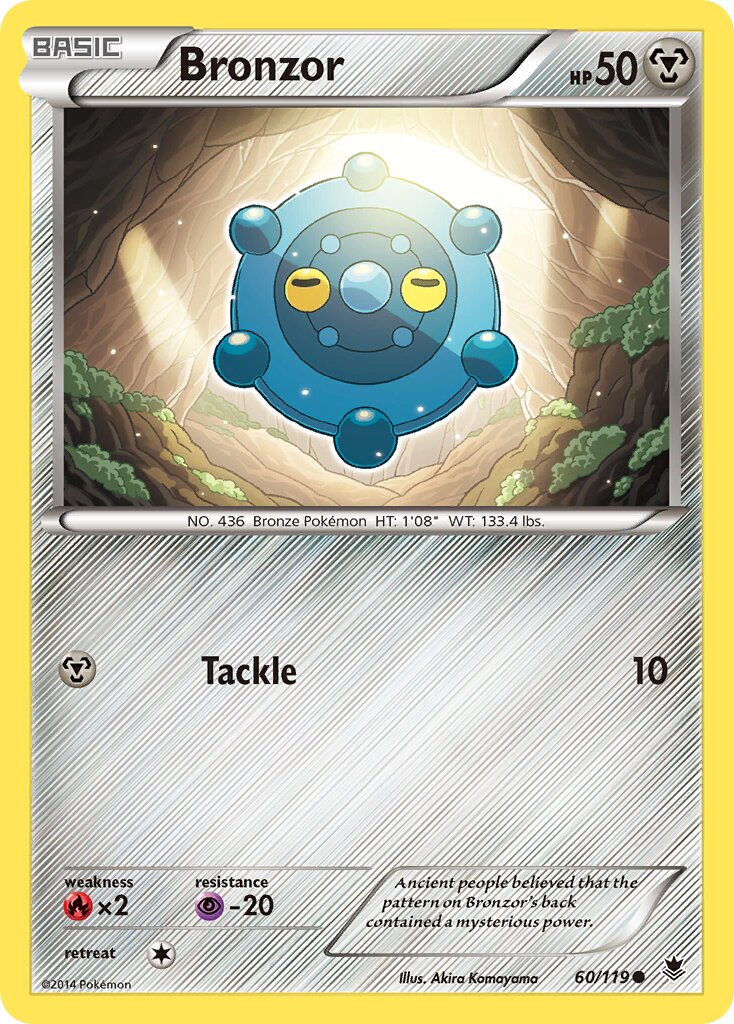 Bronzor 060/124 — Phantom Forces (English Pokémon TCG card)