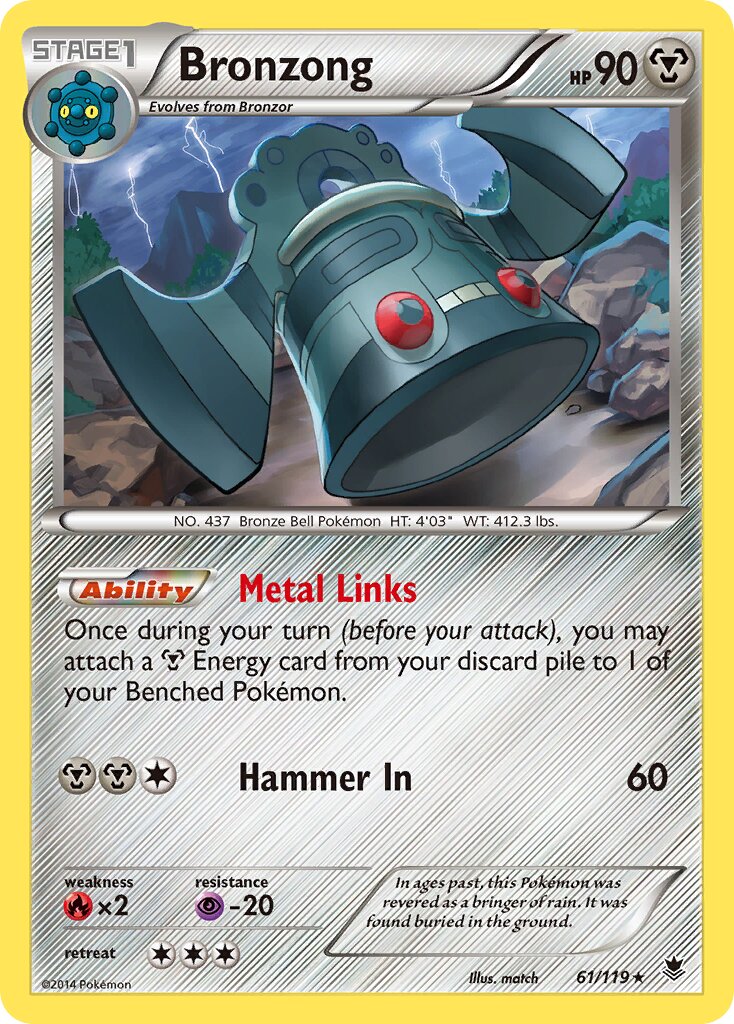 Bronzong 061/124 — Phantom Forces (English Pokémon TCG card)