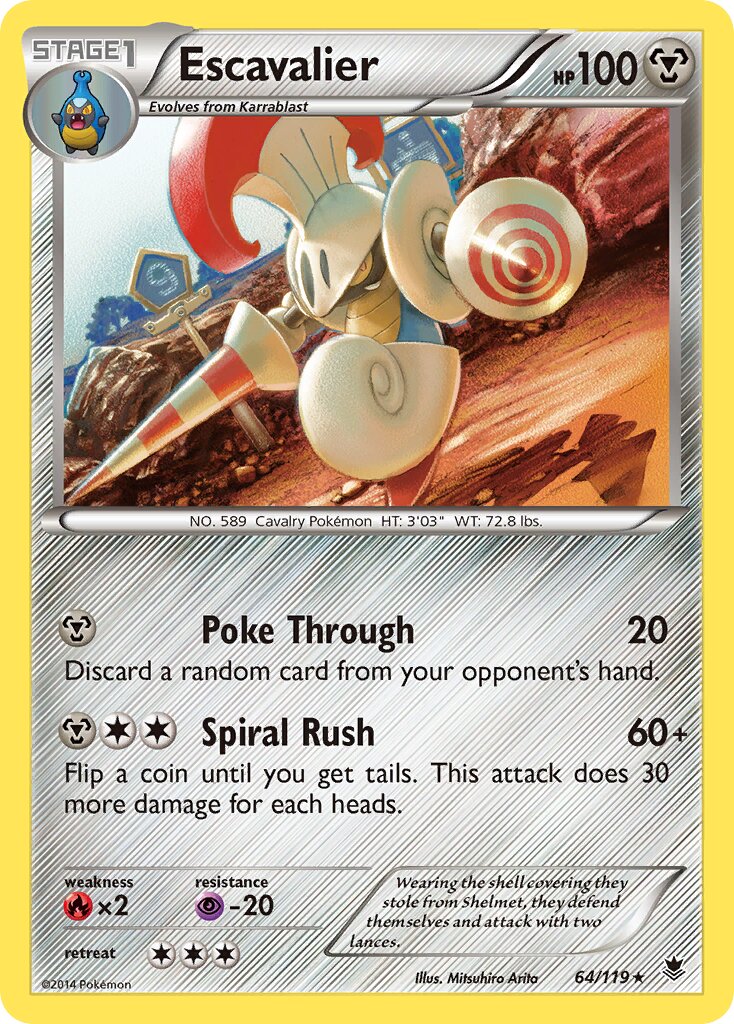 Escavalier 064/124 — Phantom Forces (English Pokémon TCG card)