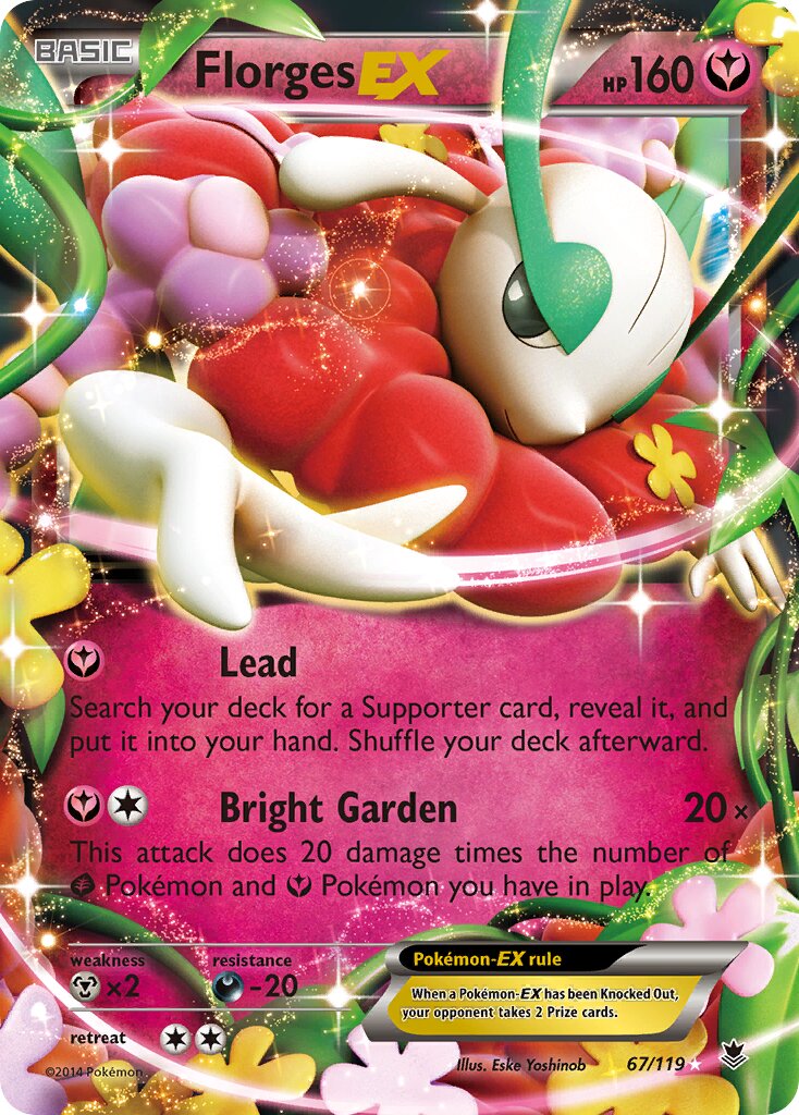 Florges-EX 067/124 — Phantom Forces (English Pokémon TCG card)