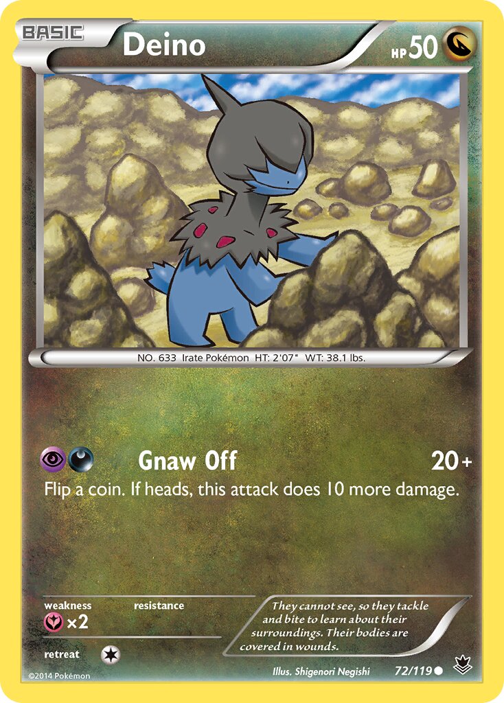 Deino 072/124 — Phantom Forces (English Pokémon TCG card)