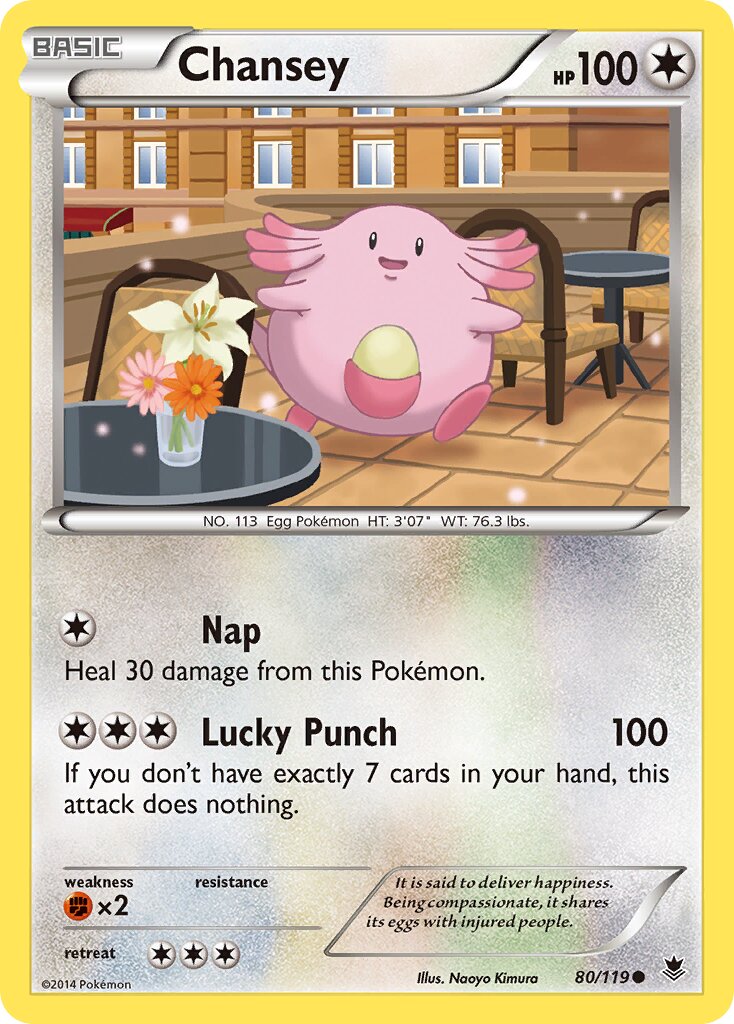 Chansey 080/124 — Phantom Forces (English Pokémon TCG card)