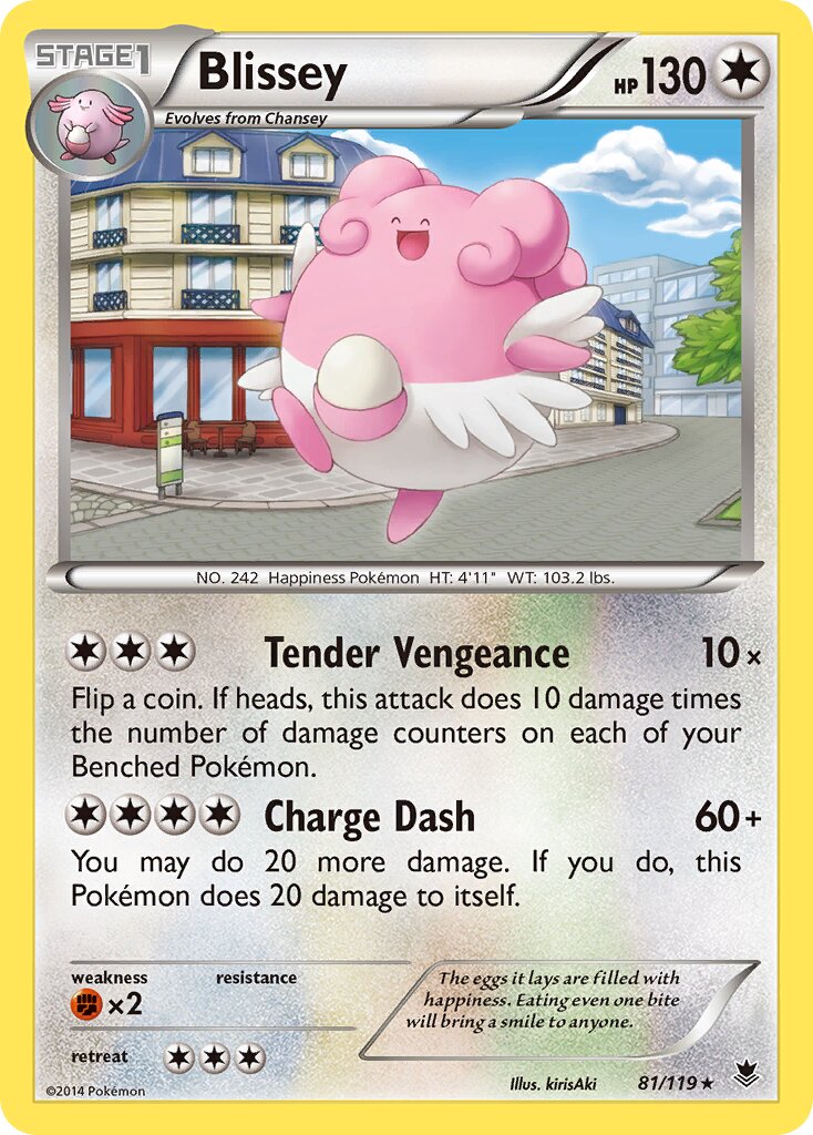 Blissey 081/124 — Phantom Forces (English Pokémon TCG card)