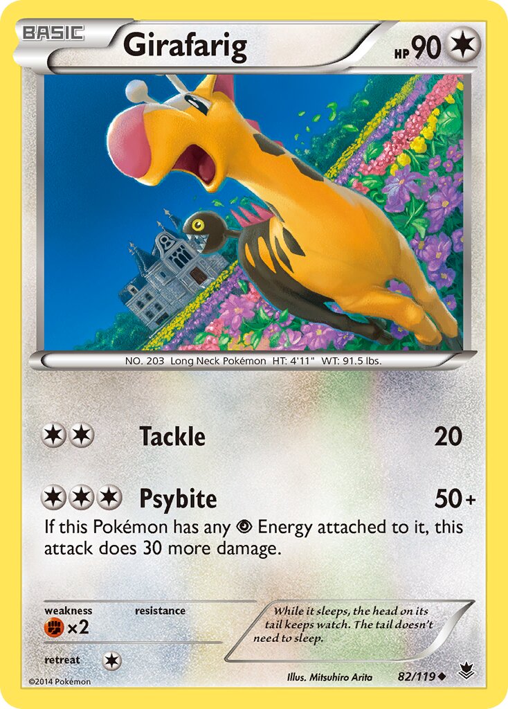 Girafarig 082/124 — Phantom Forces (English Pokémon TCG card)