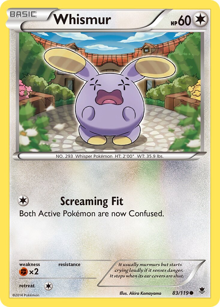 Whismur 083/124 — Phantom Forces (English Pokémon TCG card)