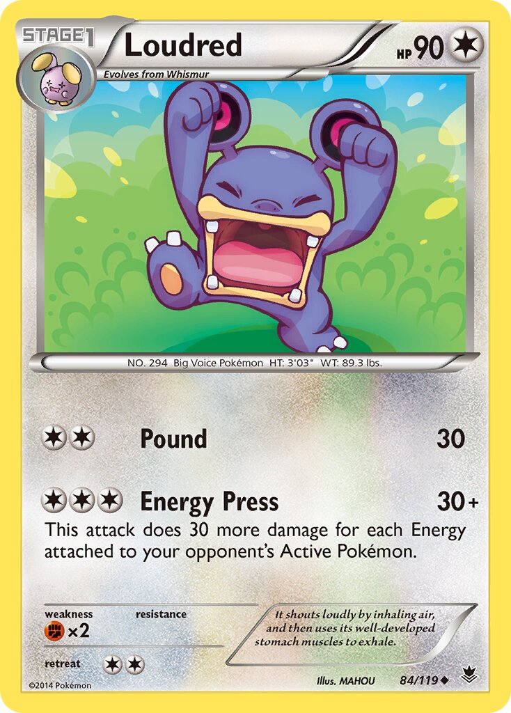 Loudred 084/124 — Phantom Forces (English Pokémon TCG card)