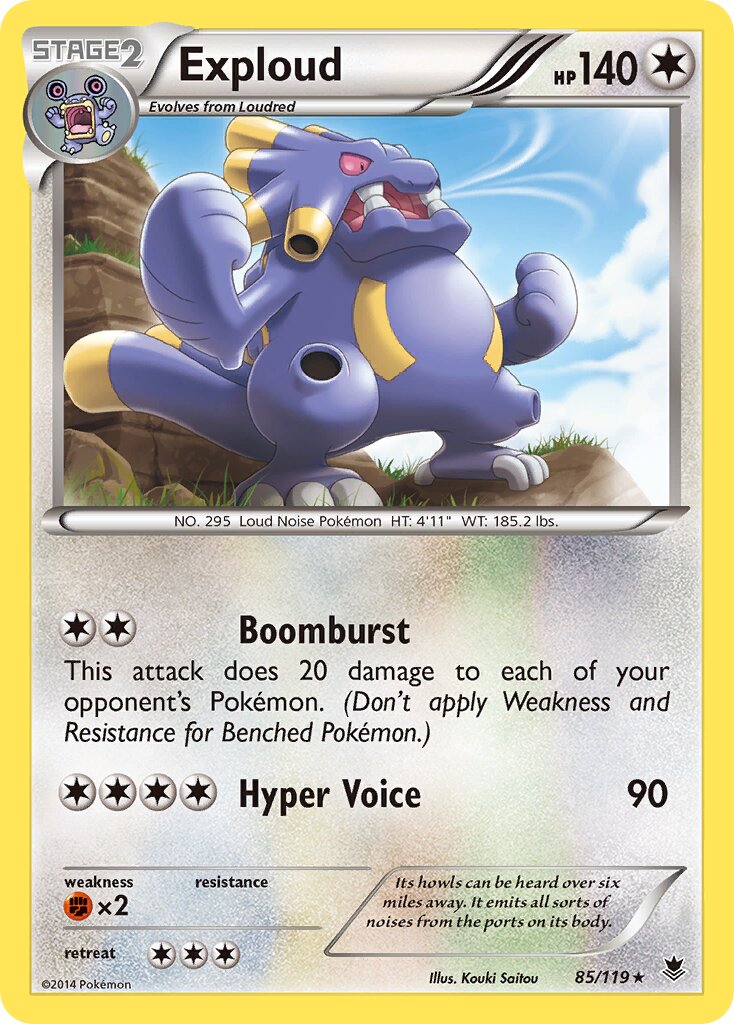 Exploud 085/124 — Phantom Forces (English Pokémon TCG card)